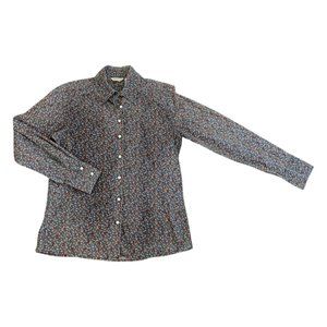 Eddie Bauer Blue Floral Button Down - Size M